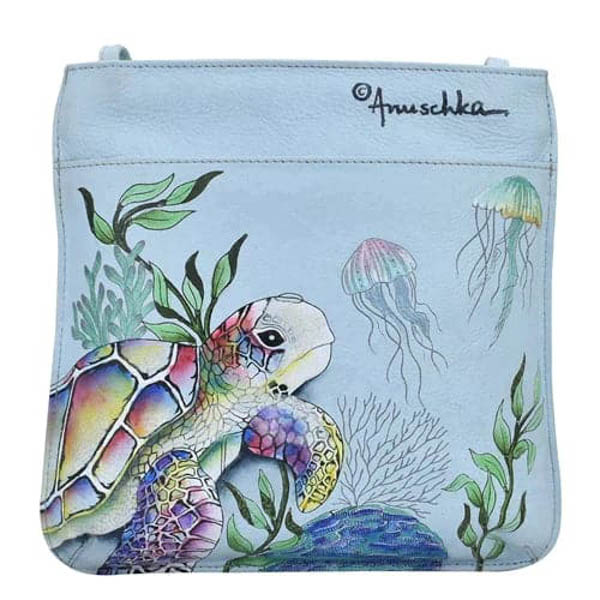 Anuschka Slim Crossbody With Front Zip